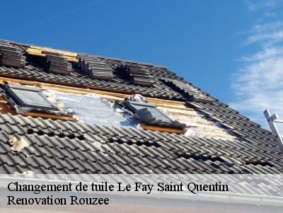 Changement de tuile  le-fay-saint-quentin-60510 Renovation Rouzee